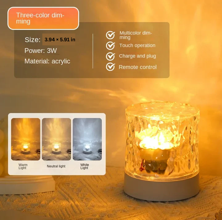 Lisslune | Crystal Ripple Projector Night Light