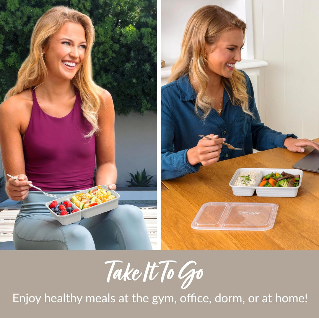 Lisslune | 20-piece reusable 2-compartment food containers