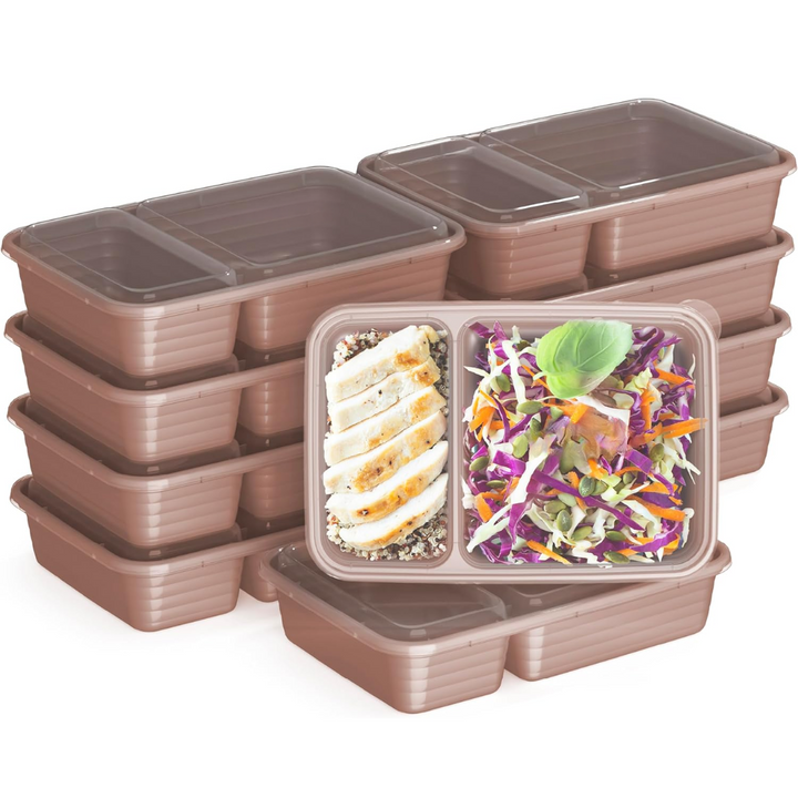 Lisslune | 20-piece reusable 2-compartment food containers