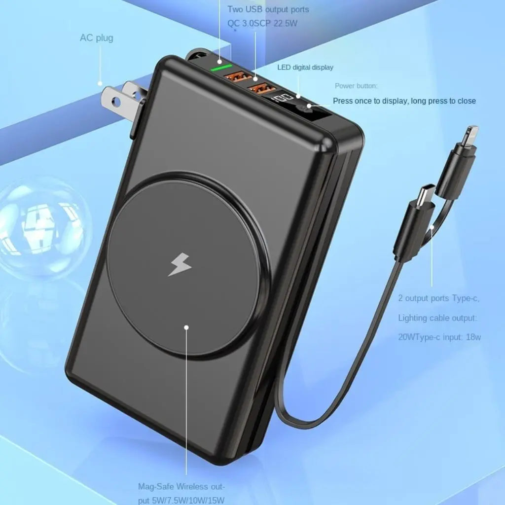 Lisslune | EnergieMate 5-in-1 Powerbank – 15,000mAh with Fast Charging Function