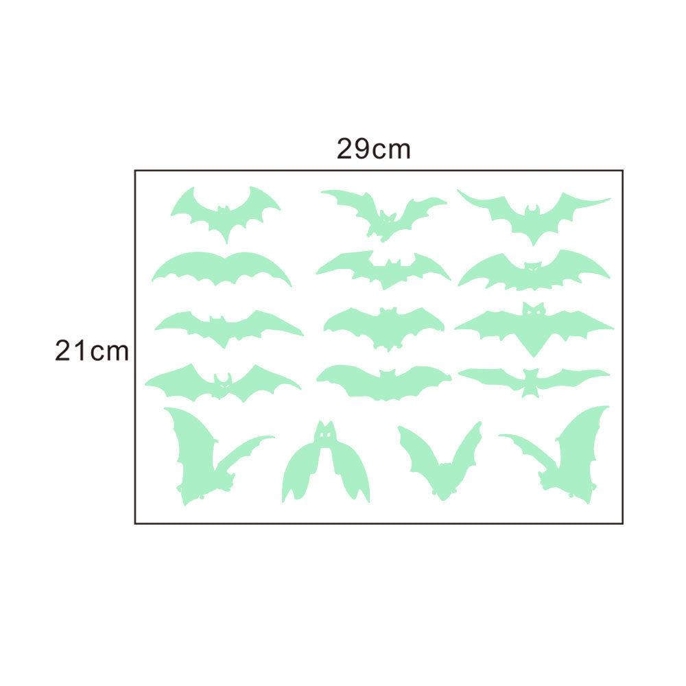 Rynx | Veranda Halloween Ideas Halloween carved glowing stickers blood-absorbing bat witch pumpkin ghost peeking eyes holiday decorative fluorescent stickers