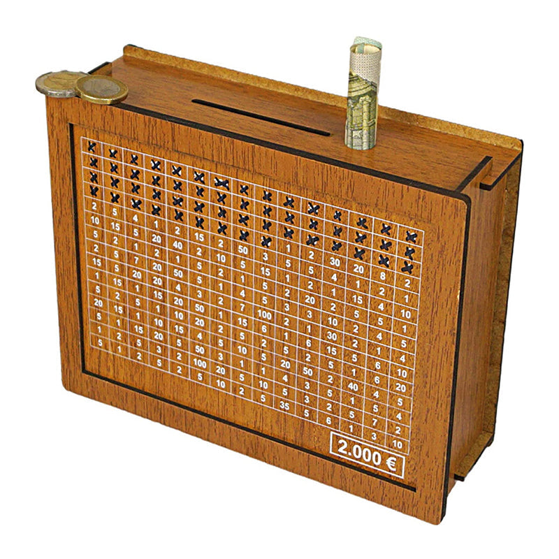 Lisslune | Wooden piggy bank with counter