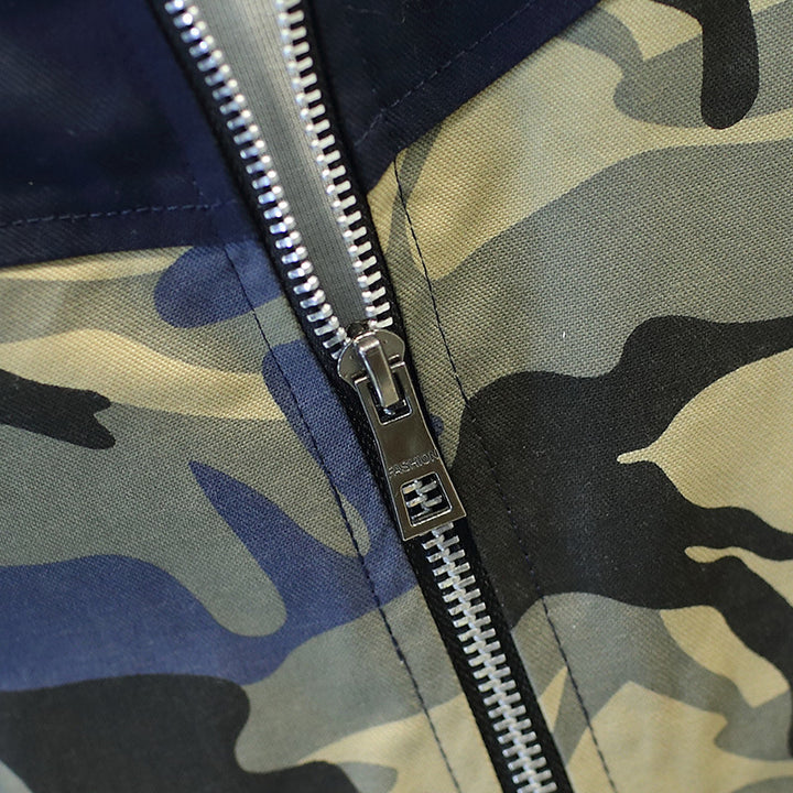 Men's lightweight camouflage jacket with hood and elastic cuffs Lisslune
