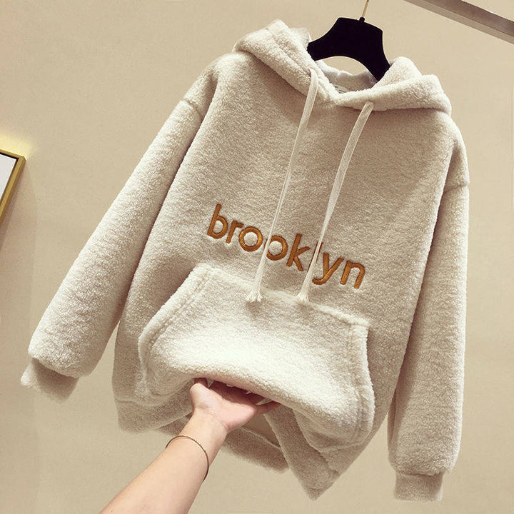 Ladies Cozy Fleece Hoodie with Kangaroo Pocket Lisslune