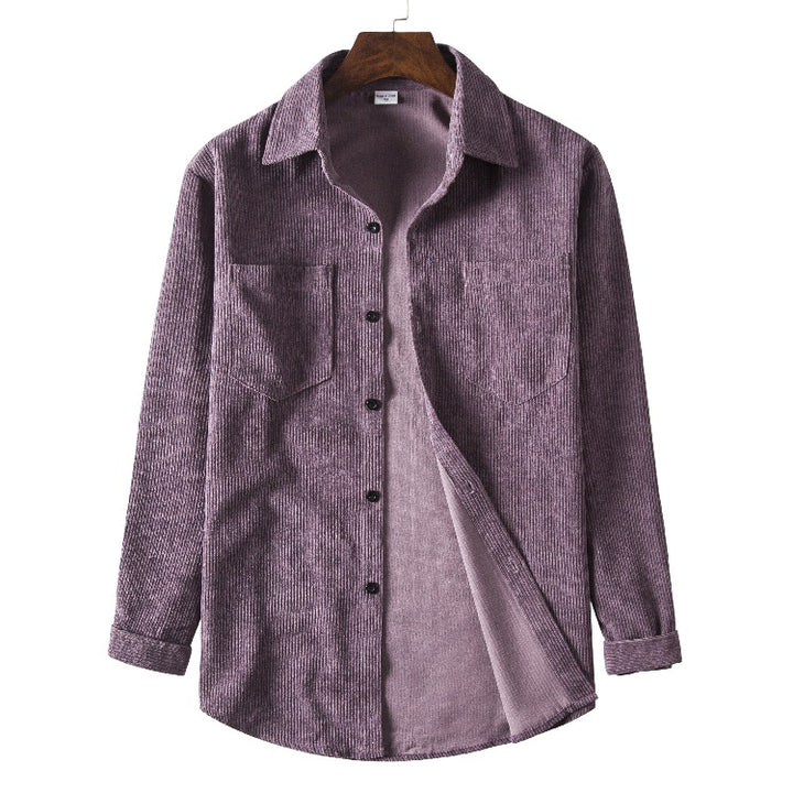 Men's cord shirt with textured design and practical chest pockets Lisslune
