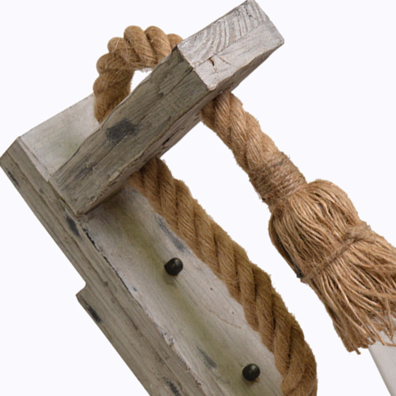 Skørter | L-Arm Wood Wall Lamp Industry 1 Head Corridor Wall Lighting Ideas with Rope-Cable in Gray