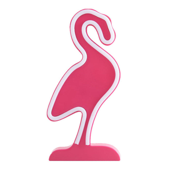 Lisslune | Flamingo Wall Night Light Minimalistic Plastic LED Bedroom Nightstand Lamp in White