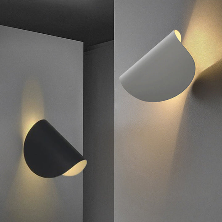 Lisslune | Simple LED wall lamp sconces folded wall-mounted light with metal shade for the living room