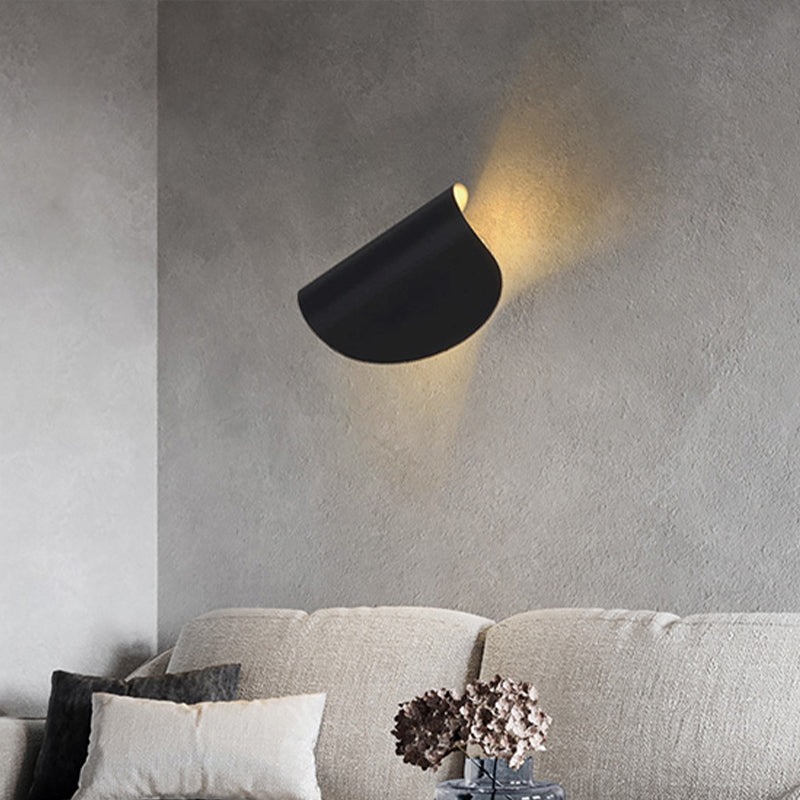 Lisslune | Simple LED wall lamp sconces folded wall-mounted light with metal shade for the living room