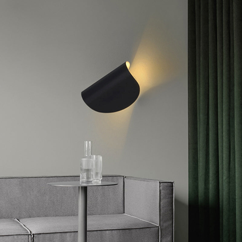 Lisslune | Simple LED wall lamp sconces folded wall-mounted light with metal shade for the living room