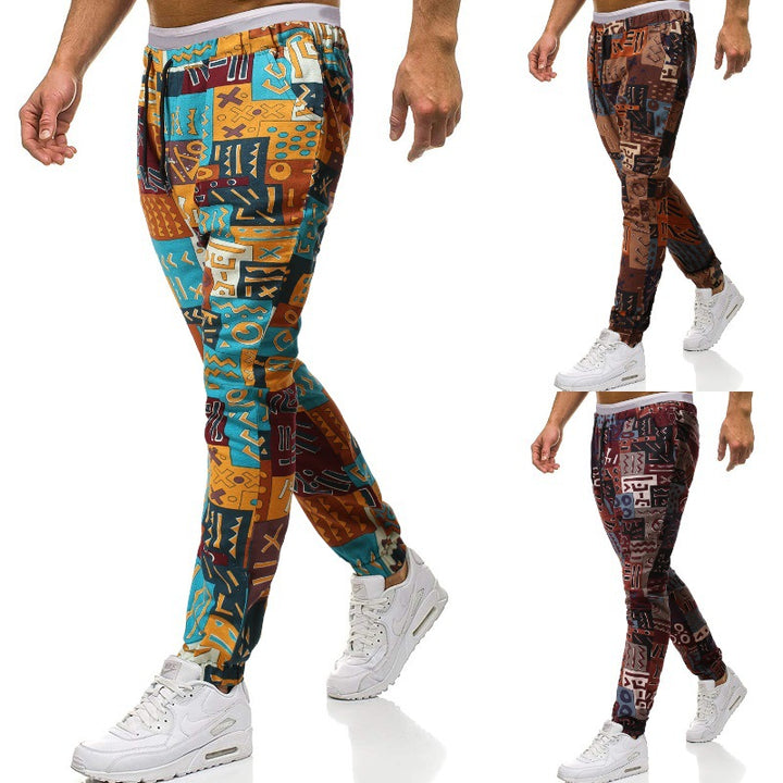 Men's Casual Jogging Pants with Graphic Pattern Lisslune