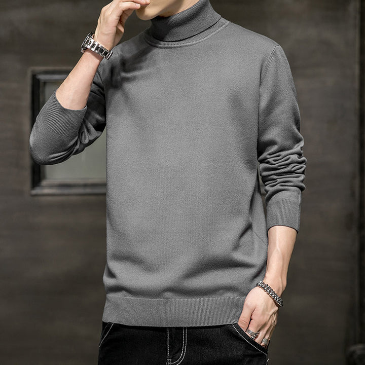 Men's fashionable turtleneck sweater made of soft material Lisslune