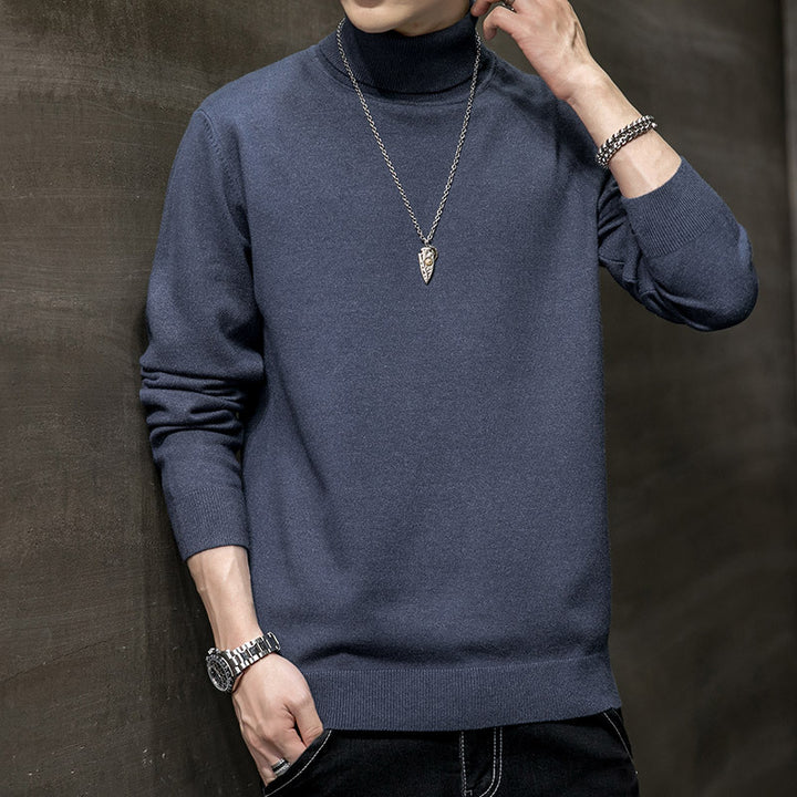 Men's fashionable turtleneck sweater made of soft material Lisslune
