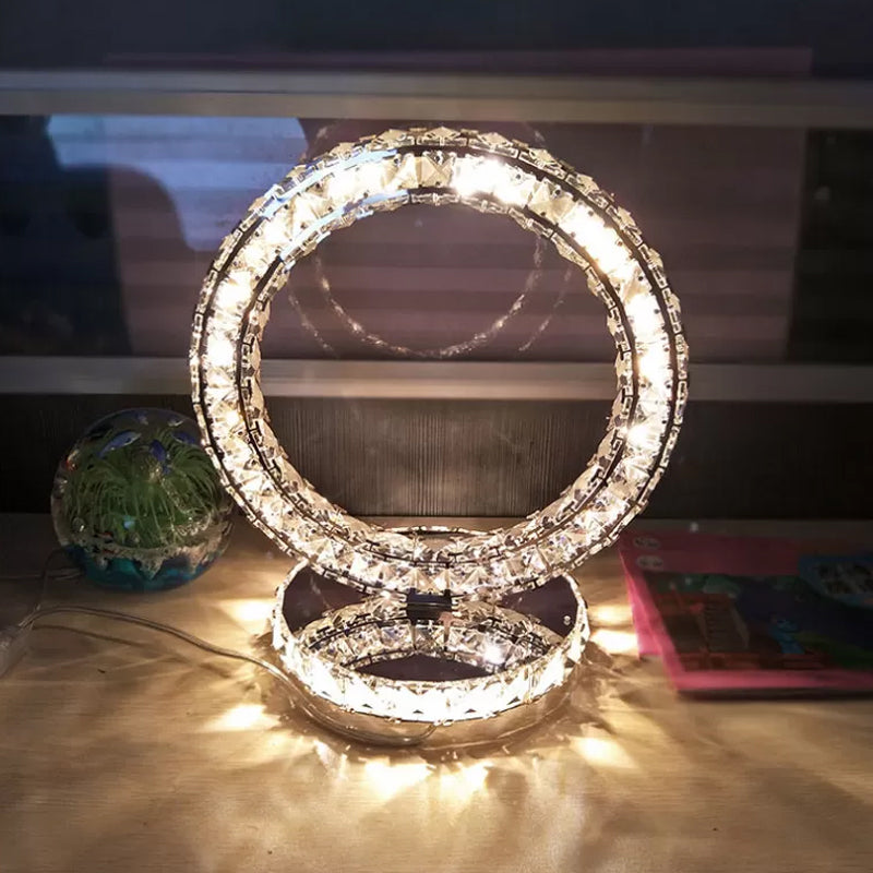 Lisslune | Auralis - Crystal Coated LED Nightstand Lamp
