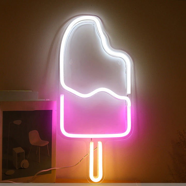 Skørter | Minimalism LED Nightstand Lighting White Geometric USB Powered Night Light with Plastic Shade