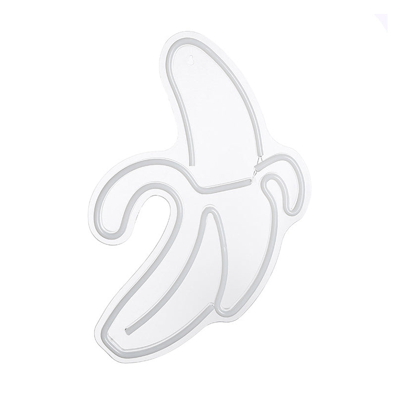 Skørter | Nordic Banana Wall Night Lamp Acrylic Children's Bedroom LED Nightstand Light in White with USB Plug-in Cable