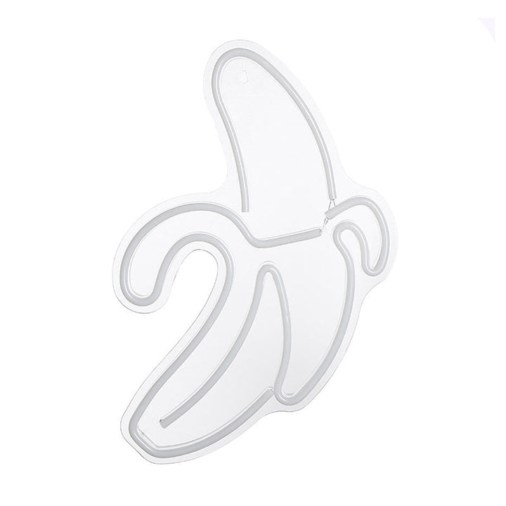 Skørter | Nordic Banana Wall Night Lamp Acrylic Children's Bedroom LED Nightstand Light in White with USB Plug-in Cable