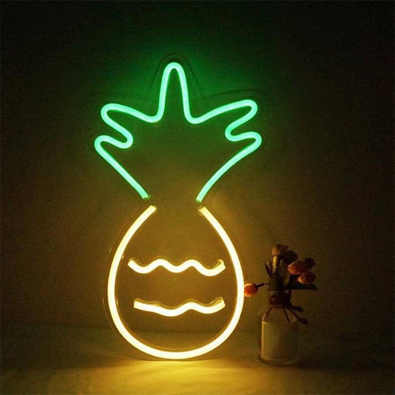 Skørter | Plastic Pineapple Wall Night Light Contemporary LED Nightstand Lighting in White