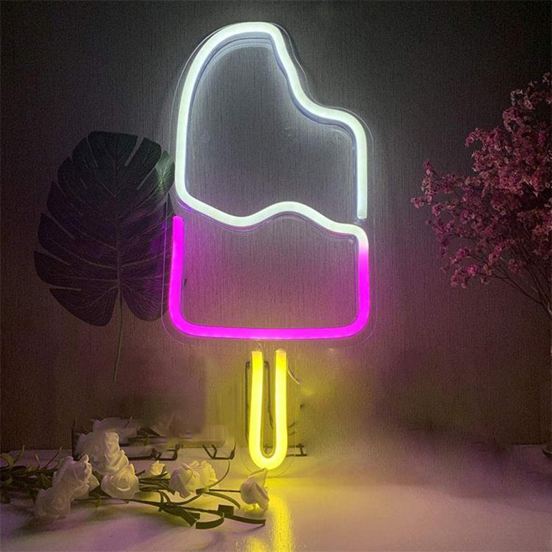 Skørter | Ice Sucker bedroom night light plastic modern style LED hanging night light in white
