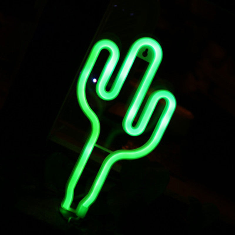 Skørter | Plastic Cactus Mini Night Lamp creative USB-powered LED white wall night light