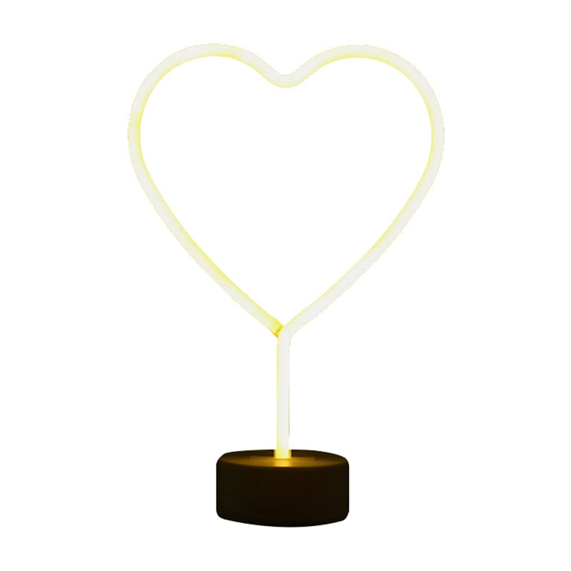 Skørter | Geometry Frame Mini Nightstand Lamp Minimalist Plastic LED White Wall Night Light