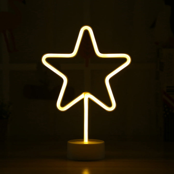 Skørter | Geometry Frame Mini Nightstand Lamp Minimalist Plastic LED White Wall Night Light