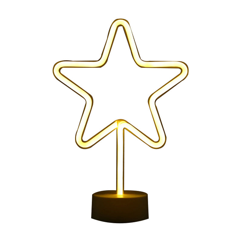 Skørter | Geometry Frame Mini Nightstand Lamp Minimalist Plastic LED White Wall Night Light