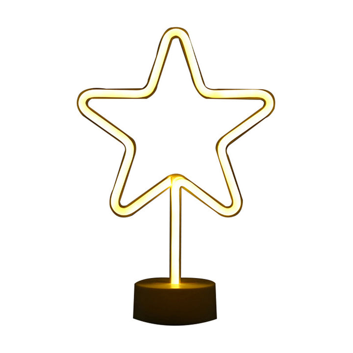 Skørter | Geometry Frame Mini Nightstand Lamp Minimalist Plastic LED White Wall Night Light