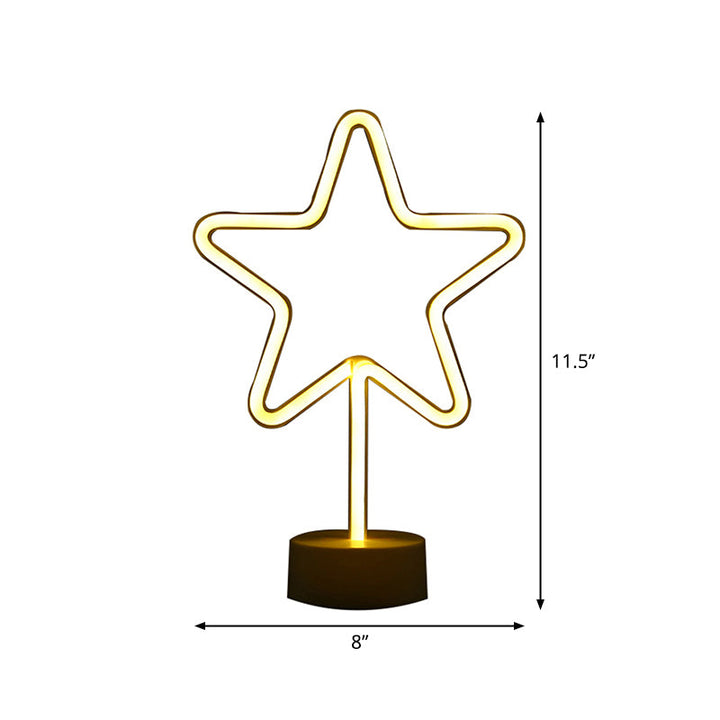 Skørter | Geometry Frame Mini Nightstand Lamp Minimalist Plastic LED White Wall Night Light