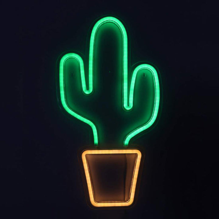 Skørter | white pots cactus-shaped bedside lamp children's style LED plastic wall night light