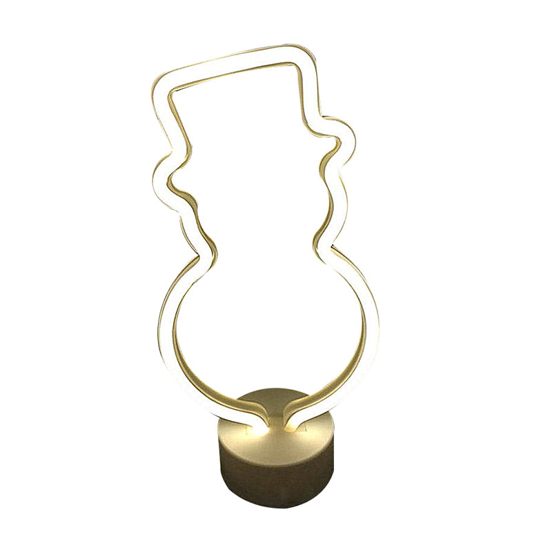 Skørter | Christmas element night light cartoon style plastic children's room LED wall night light in white