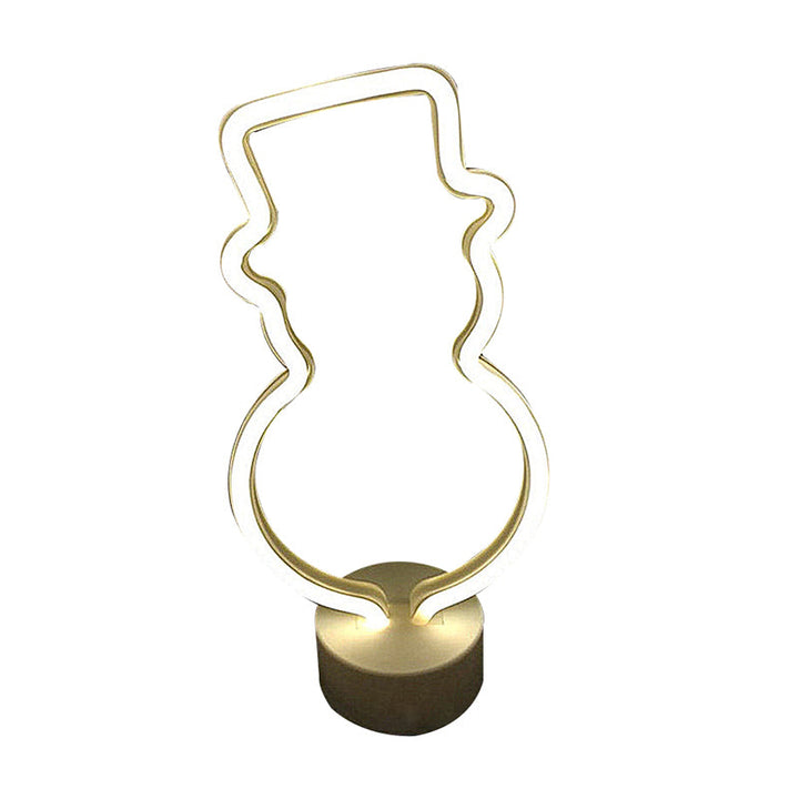 Skørter | Christmas element night light cartoon style plastic children's room LED wall night light in white