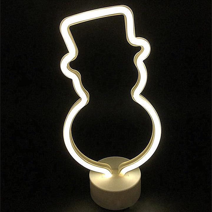 Skørter | Christmas element night light cartoon style plastic children's room LED wall night light in white