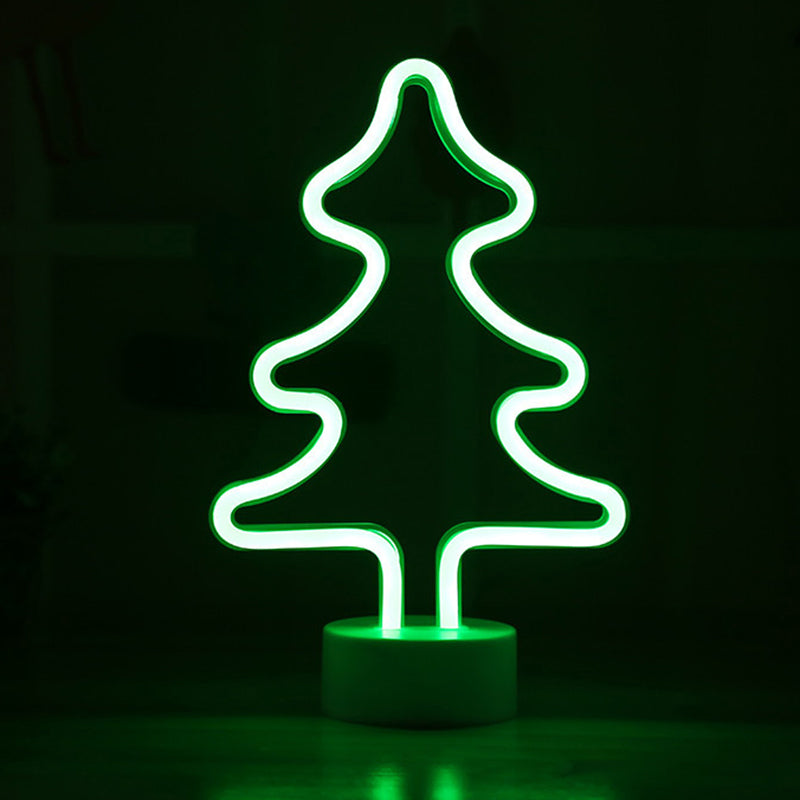 Skørter | Christmas element night light cartoon style plastic children's room LED wall night light in white