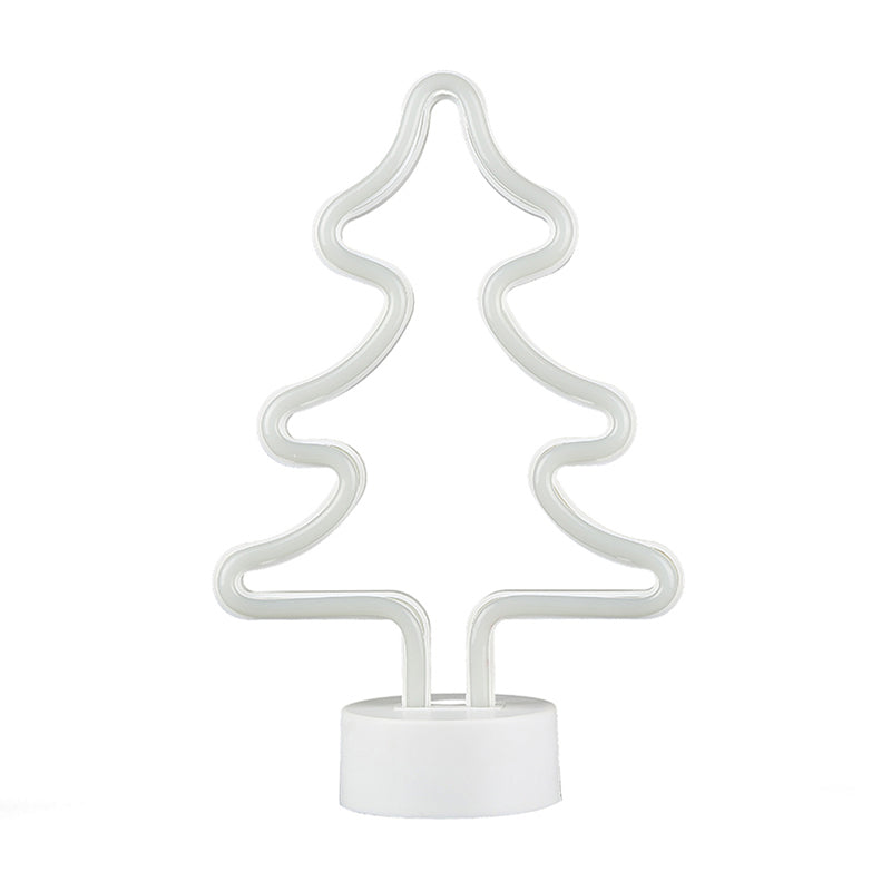 Skørter | Christmas element night light cartoon style plastic children's room LED wall night light in white