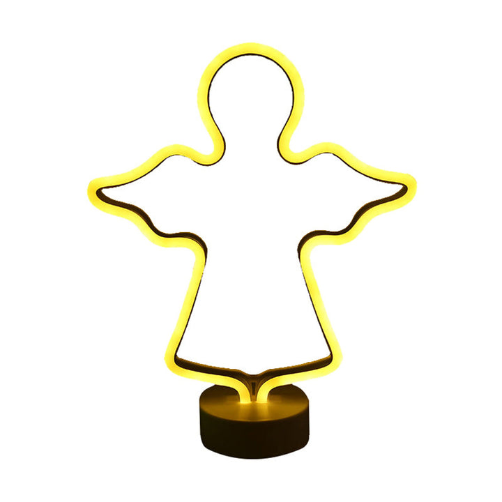 Skørter | Christmas element night light cartoon style plastic children's room LED wall night light in white