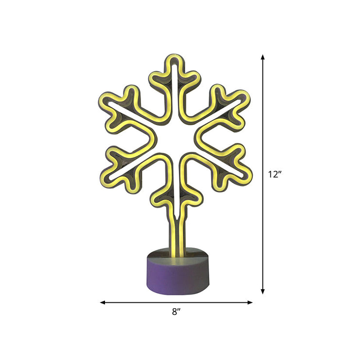 Skørter | Christmas element night light cartoon style plastic children's room LED wall night light in white