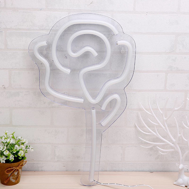 Skørter | Creative Roses Night Light Plastic Girls Bedroom LED Wall Night Lamp in White
