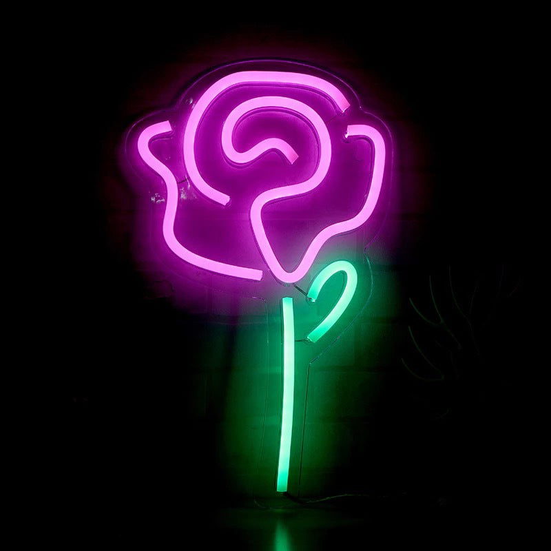 Skørter | Creative Roses Night Light Plastic Girls Bedroom LED Wall Night Lamp in White