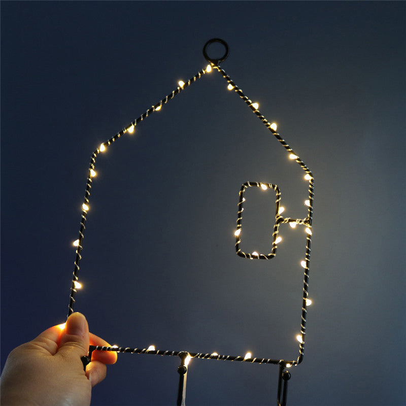 Skørter | Wire frame metal wall lamp modern LED white nightstand lighting for nursery
