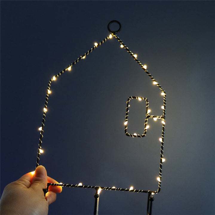 Skørter | Wire frame metal wall lamp modern LED white nightstand lighting for nursery