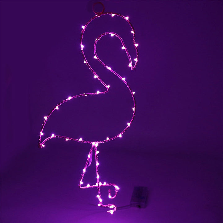 Skørter | Metal Flamingo Wall Lamp Simple Battery Powered LED Pink Nightstand Lamp