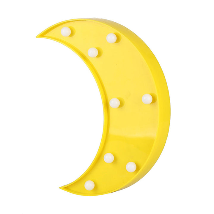 Skørter | Minimalist LED Night Light Yellow Half Moon Nightstand Lamp with Plastic Lampshade