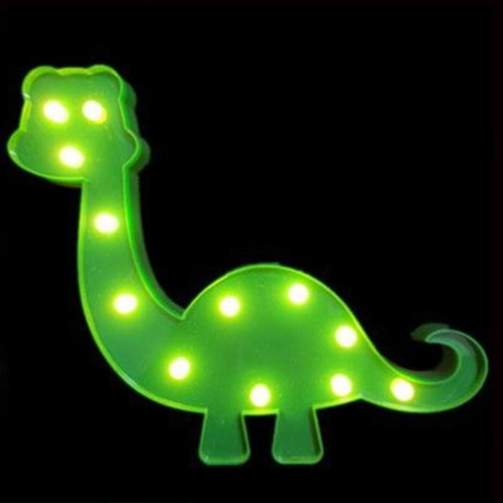 Skørter | Animal and Plant Night Light Cartoon Plastic Battery Powered LED Green Wall Night Light