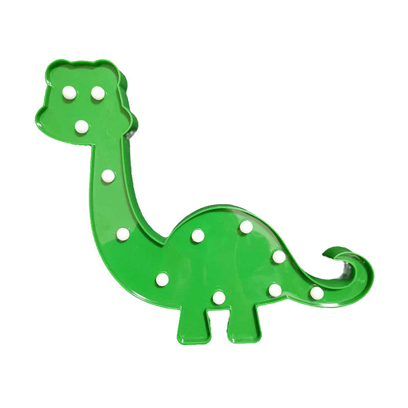 Skørter | Animal and Plant Night Light Cartoon Plastic Battery Powered LED Green Wall Night Light