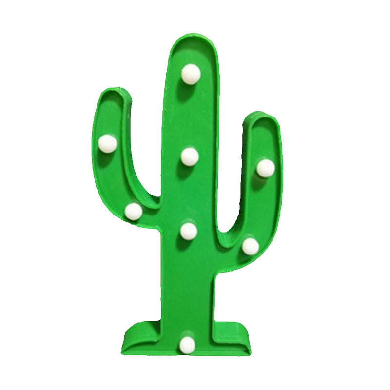 Skørter | Animal and Plant Night Light Cartoon Plastic Battery Powered LED Green Wall Night Light
