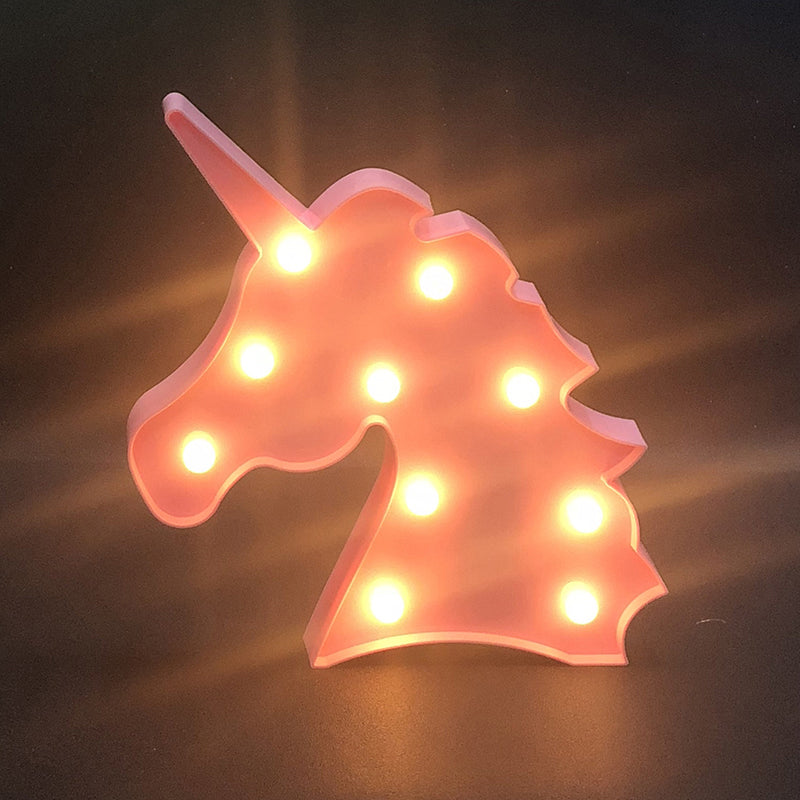 Skørter | Unicorn Mini Night Light Modern LED Plastic Wall Lamp for Girls' Bedroom