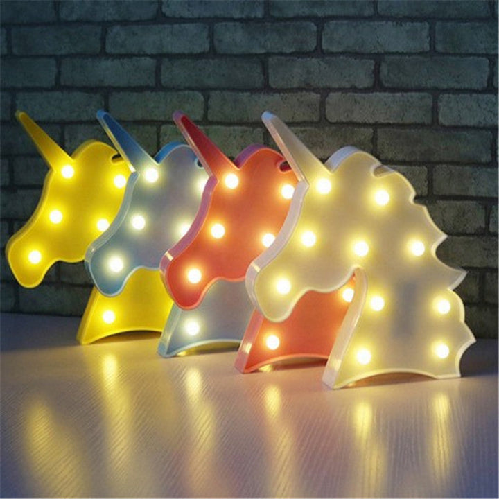 Skørter | Unicorn Mini Night Light Modern LED Plastic Wall Lamp for Girls' Bedroom