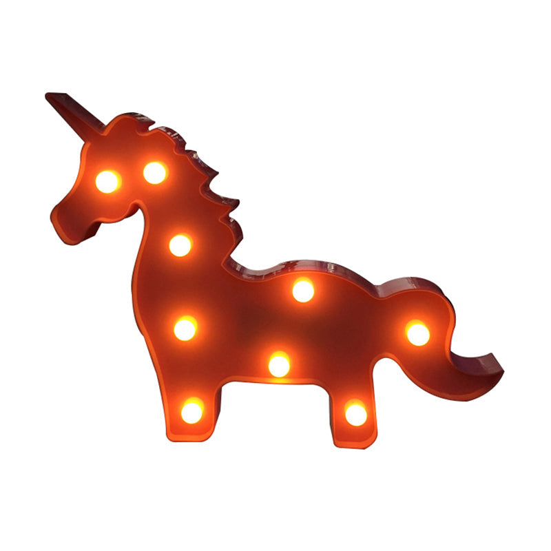 Skørter | Simple LED bed lamp unicorn wall light with plastic shade for the children's room