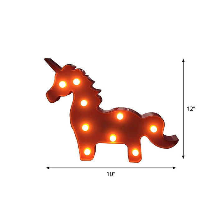 Skørter | Simple LED bed lamp unicorn wall light with plastic shade for the children's room